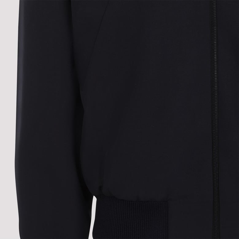 navy blue wool jacket with zip by Selfnex