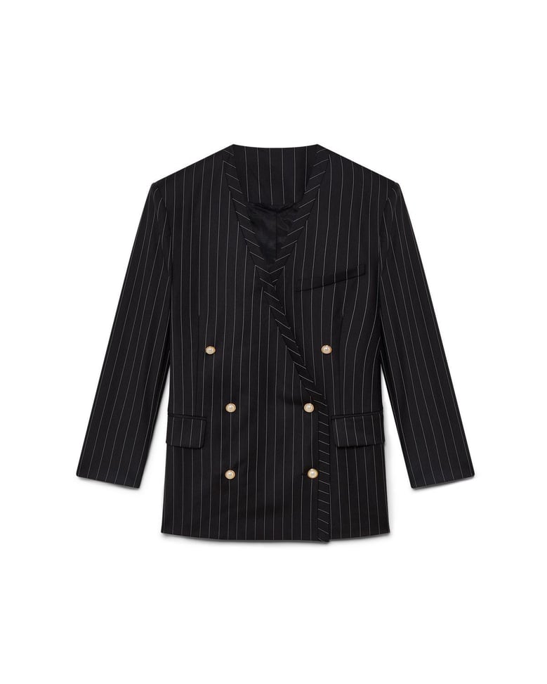 collarless oversized blazer by Selfnex