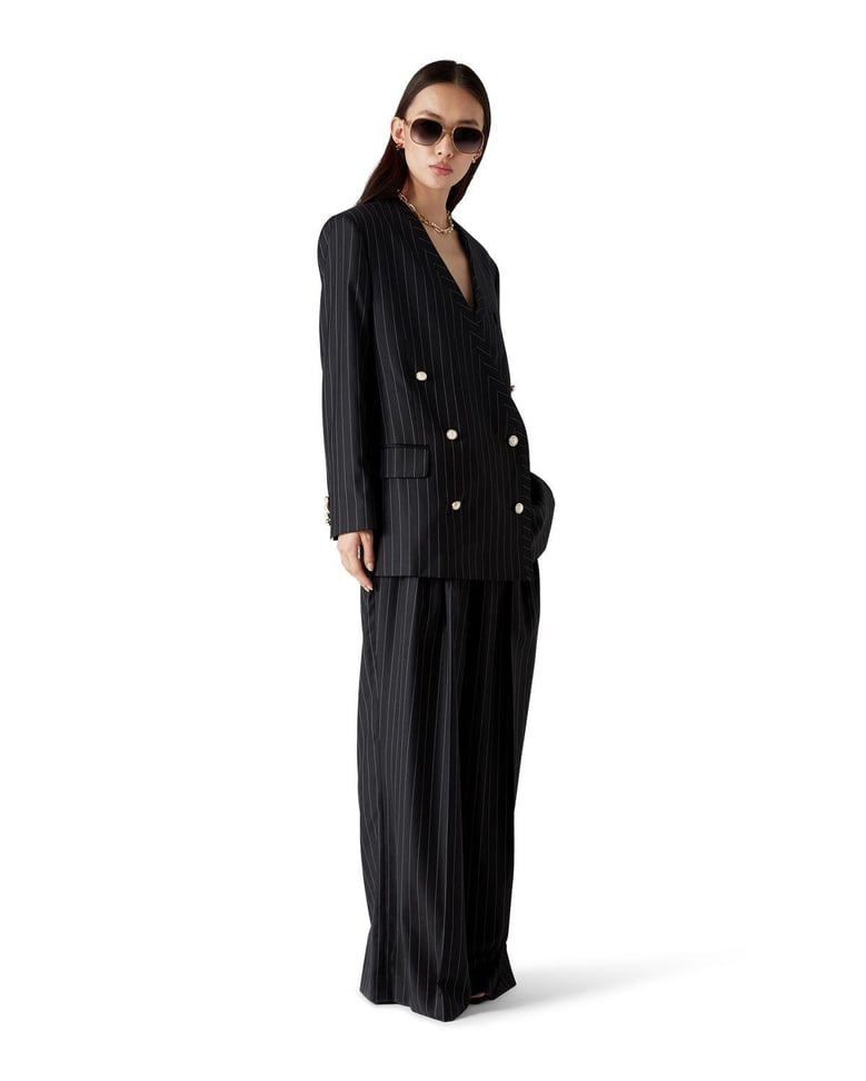 collarless oversized blazer by Selfnex