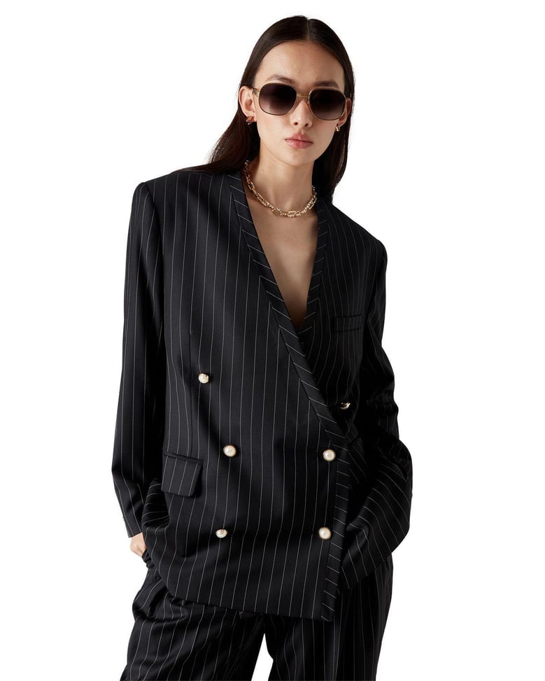 collarless oversized blazer by Selfnex