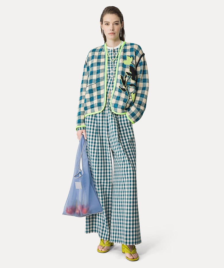 jacquard gingham jacket by Selfnex