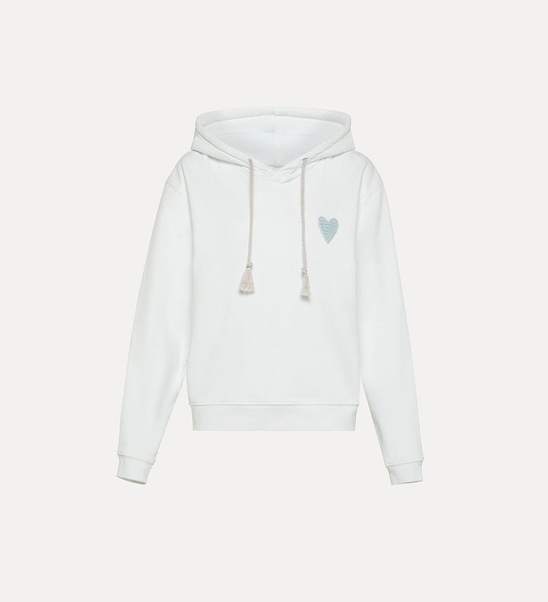 essential diagonal cotton hoodie sw by Selfnex