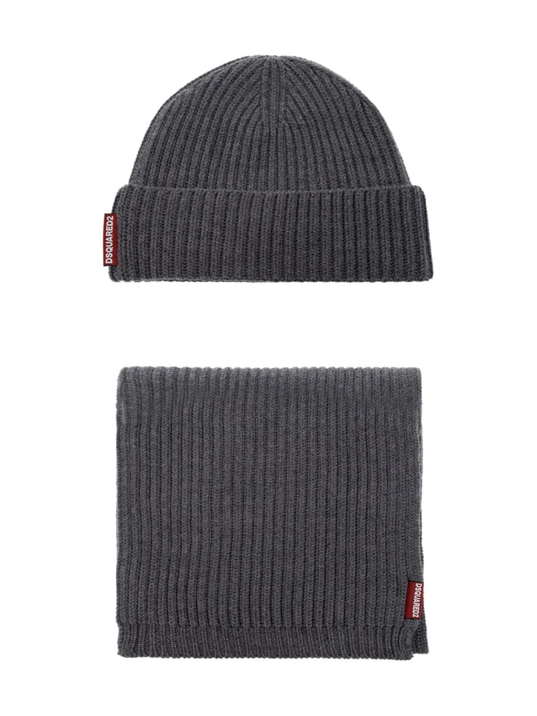 warmy logo tag beanie and scarf set by Selfnex