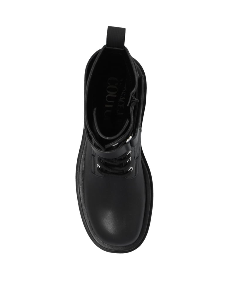 drew logo combat boots by Selfnex