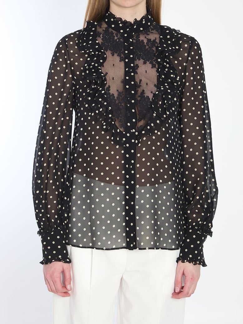 shirt with polka dots by Selfnex