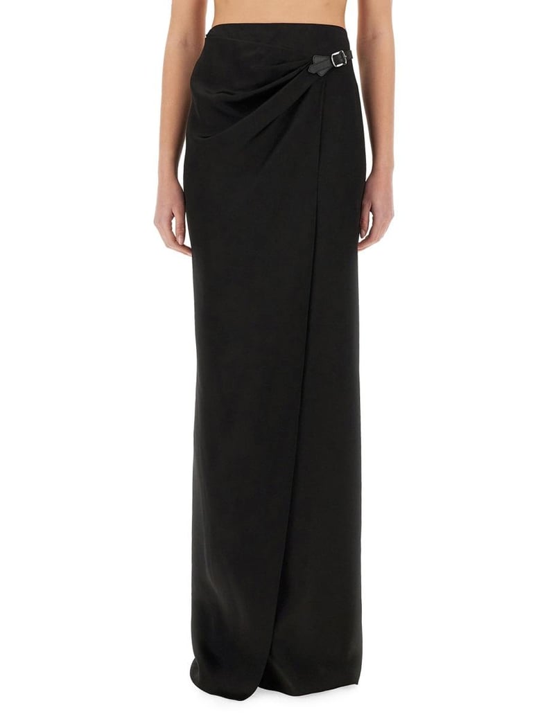 maxi wrap skirt with belt by Selfnex