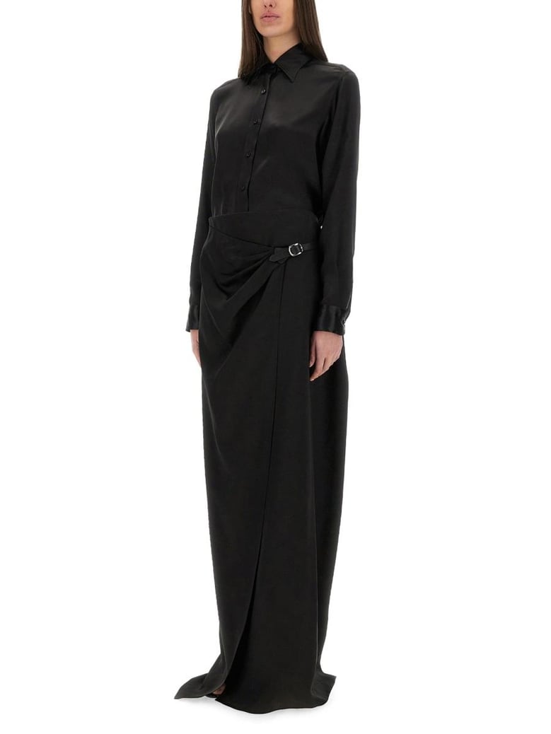 maxi wrap skirt with belt by Selfnex