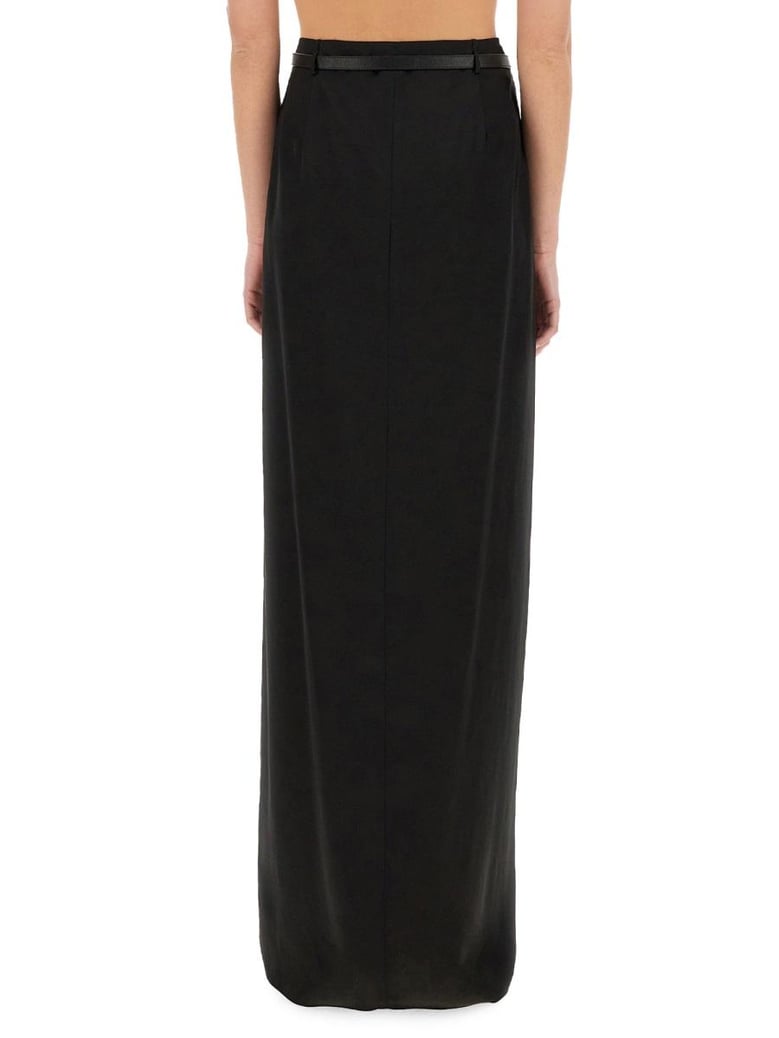 maxi wrap skirt with belt by Selfnex