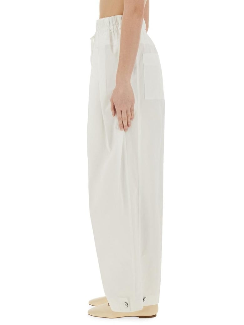 wide pants in cotton gabardine by Selfnex