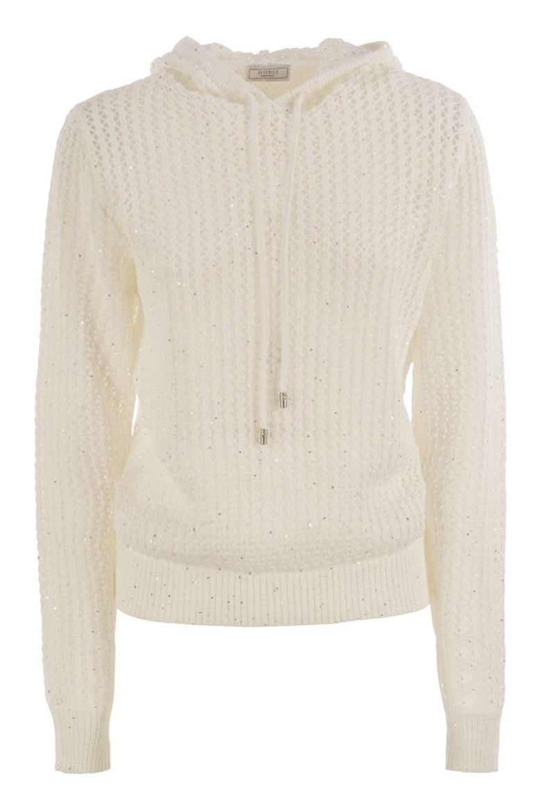 pure cotton cordonet jumper with sequins by Selfnex