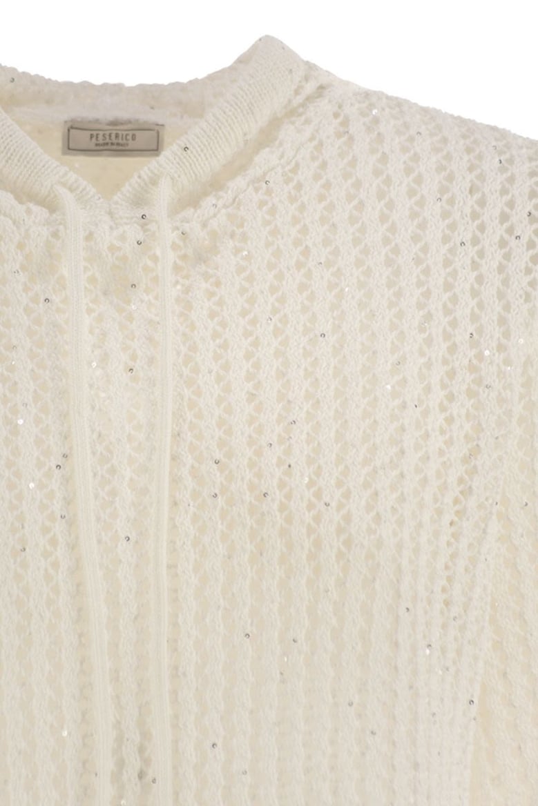pure cotton cordonet jumper with sequins by Selfnex