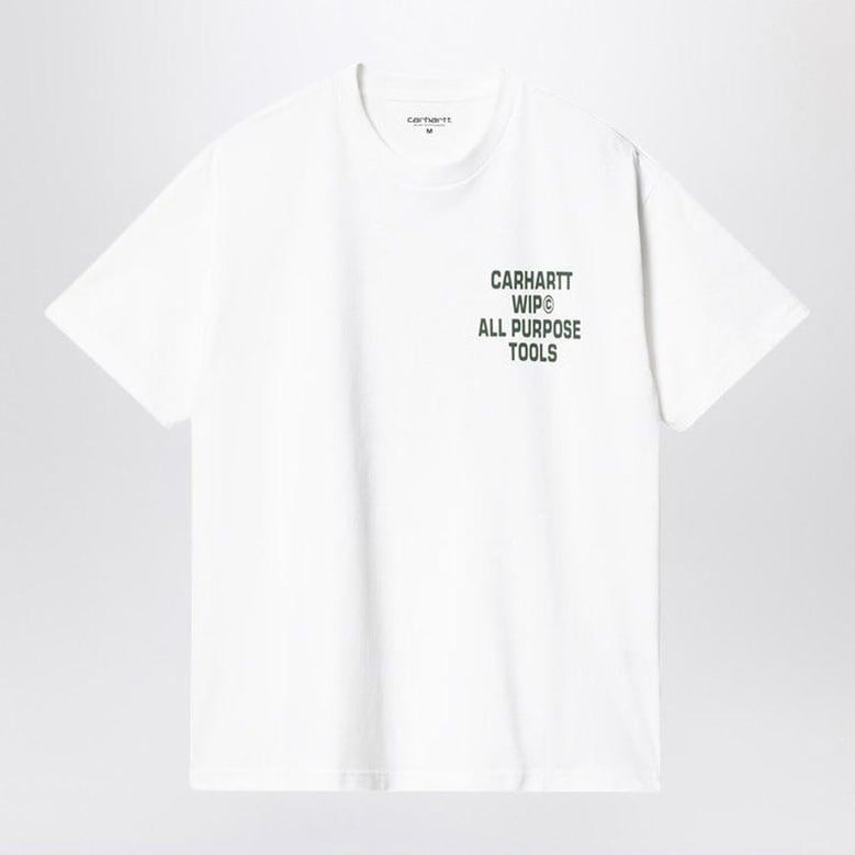 s/s cross screw t-shirt white by Selfnex