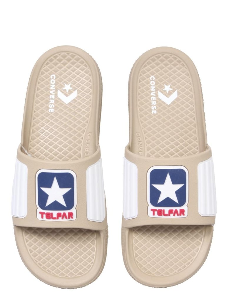 rubber slide sandals by Selfnex