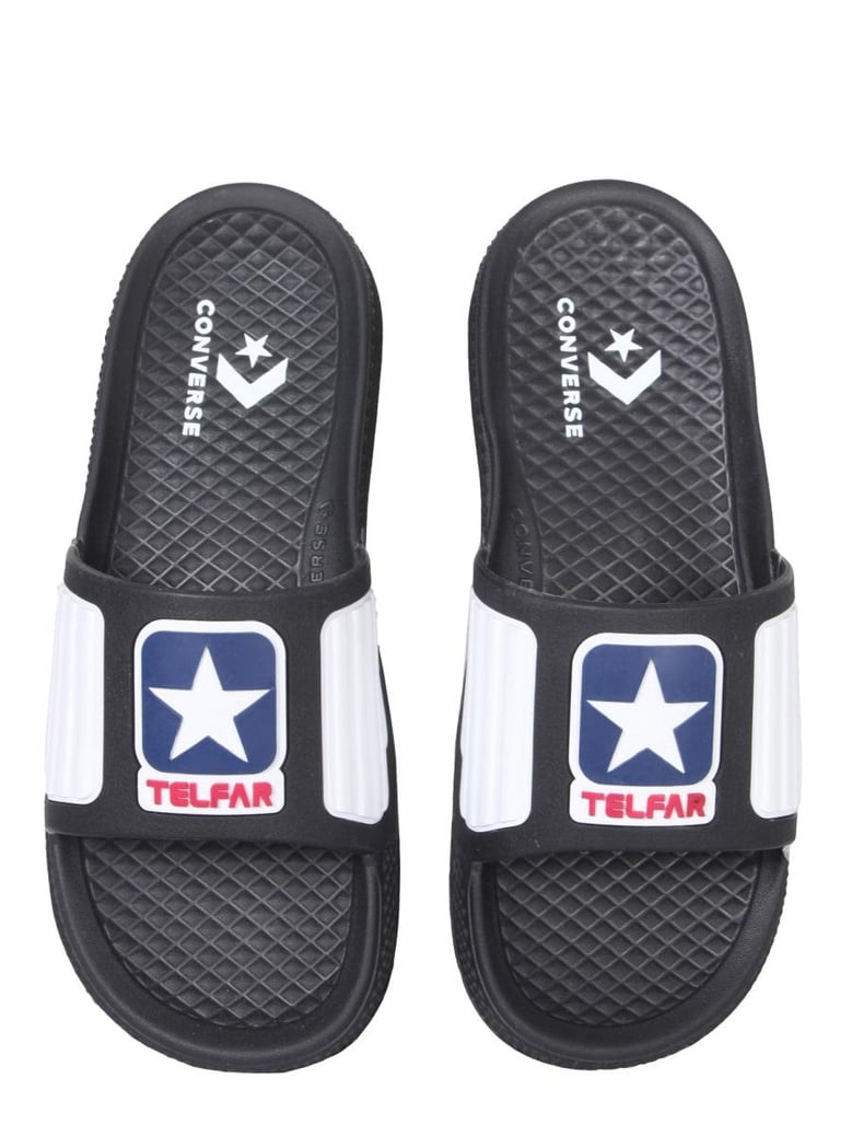 rubber slide sandals by Selfnex