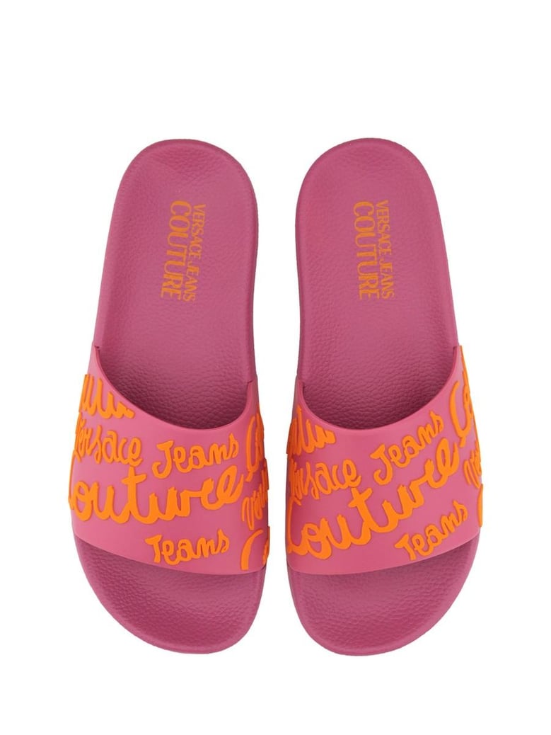medusa smiley slide sandals by Selfnex