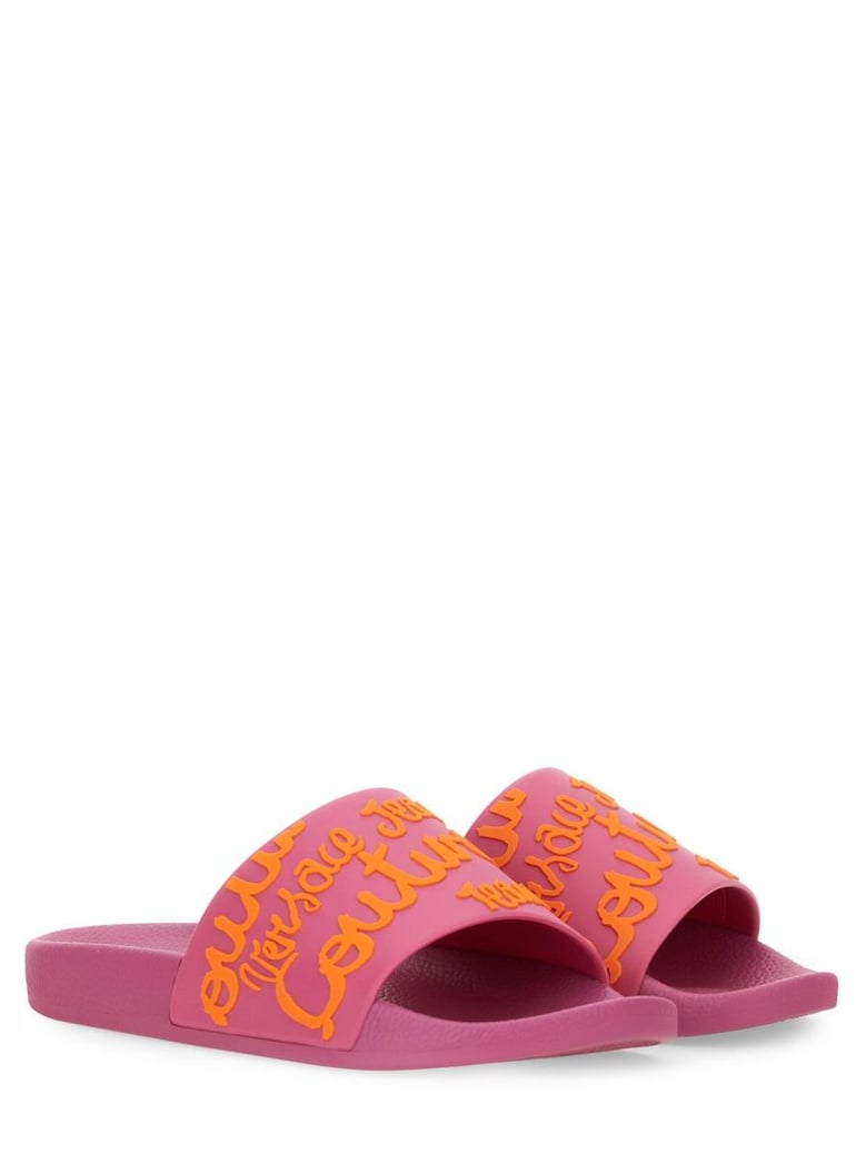 medusa smiley slide sandals by Selfnex