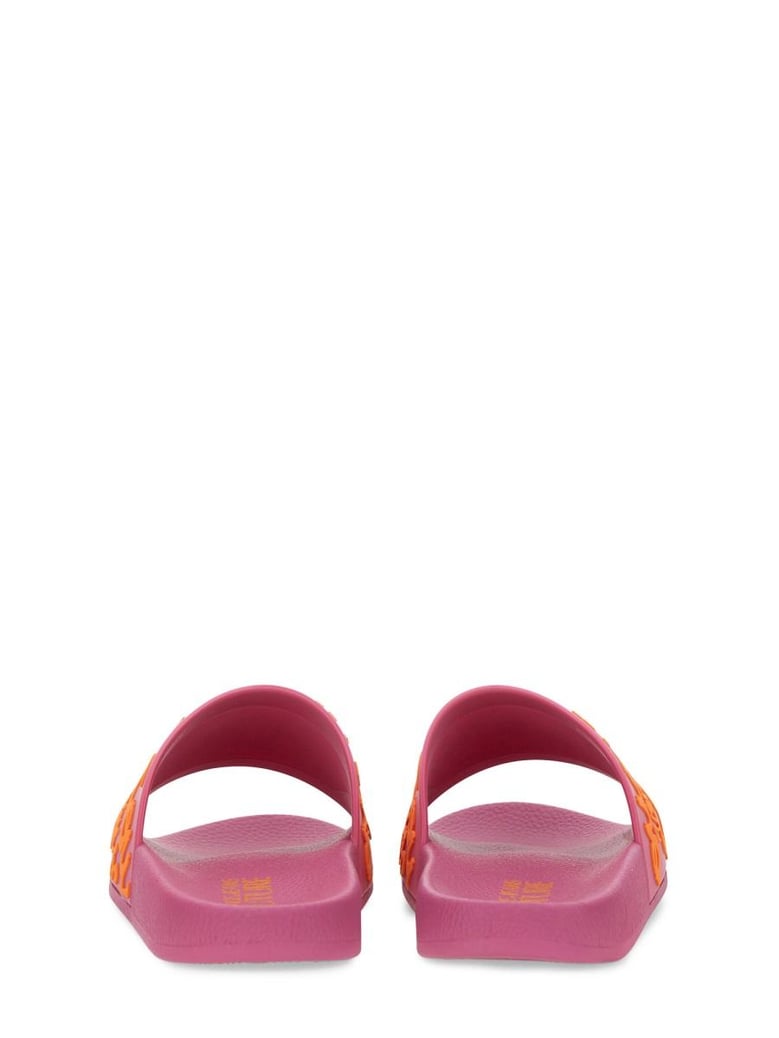 medusa smiley slide sandals by Selfnex
