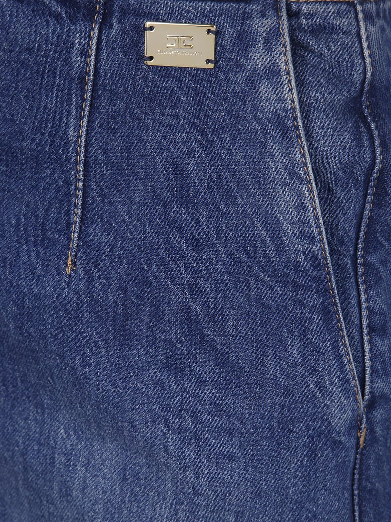 denim midi skirt by Selfnex