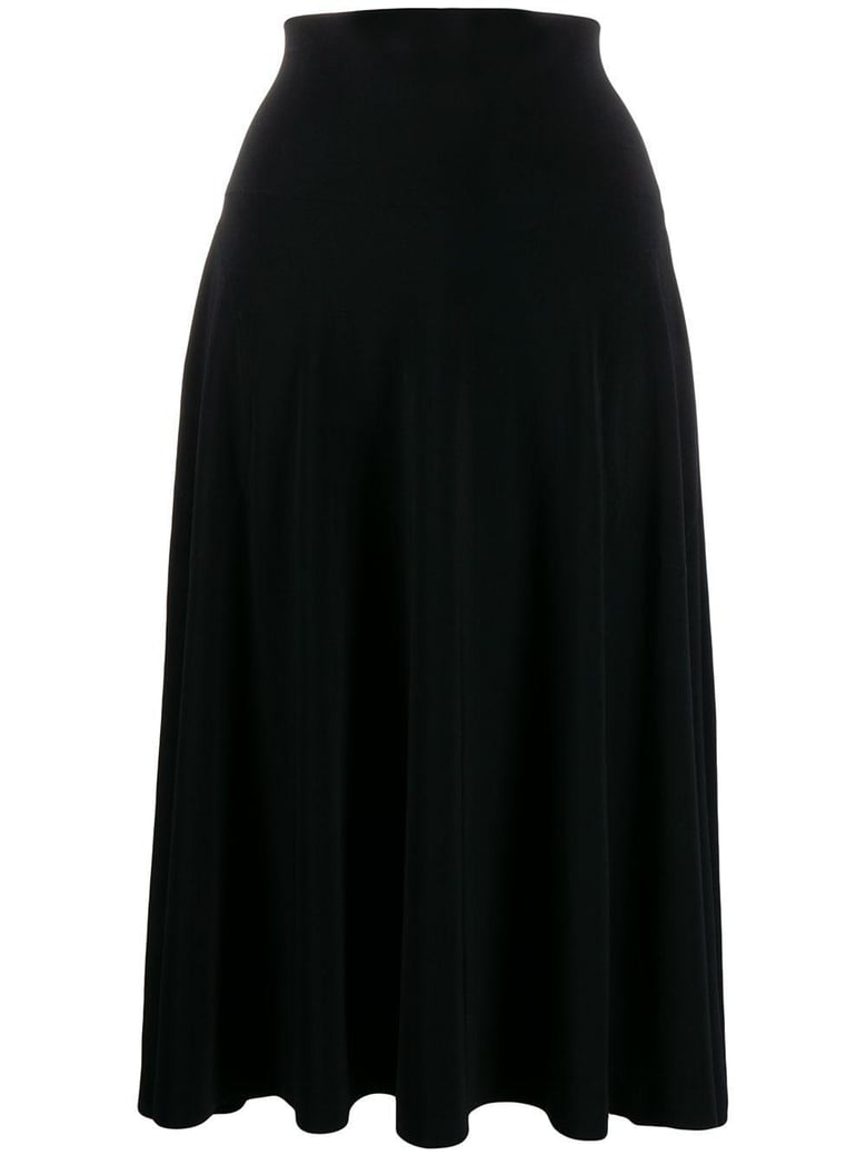 flared jersey skirt by Selfnex