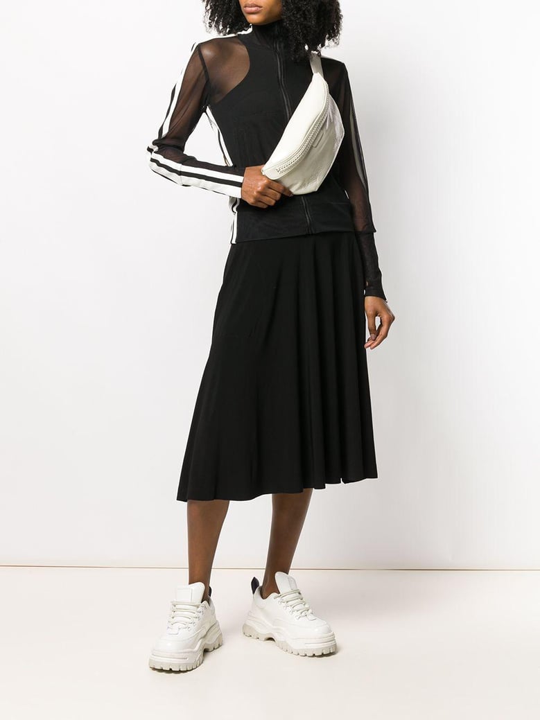 flared jersey skirt by Selfnex