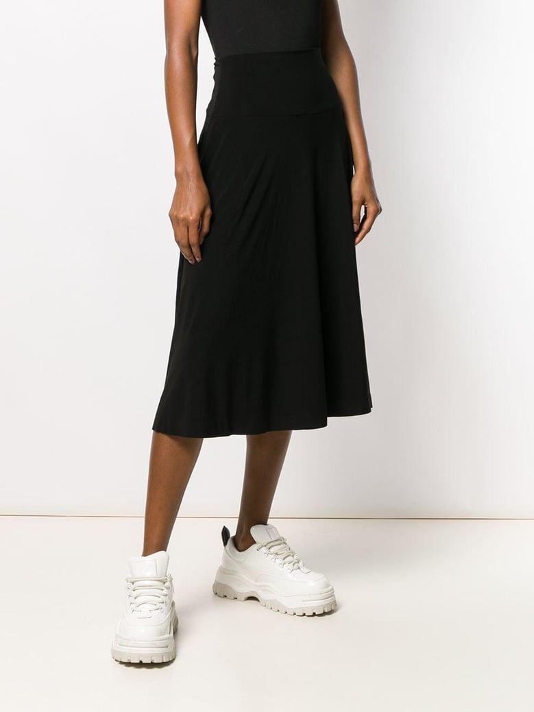 flared jersey skirt by Selfnex