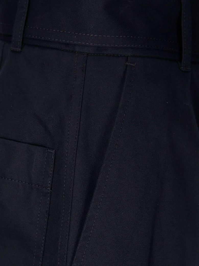 round leg cotton trousers by Selfnex