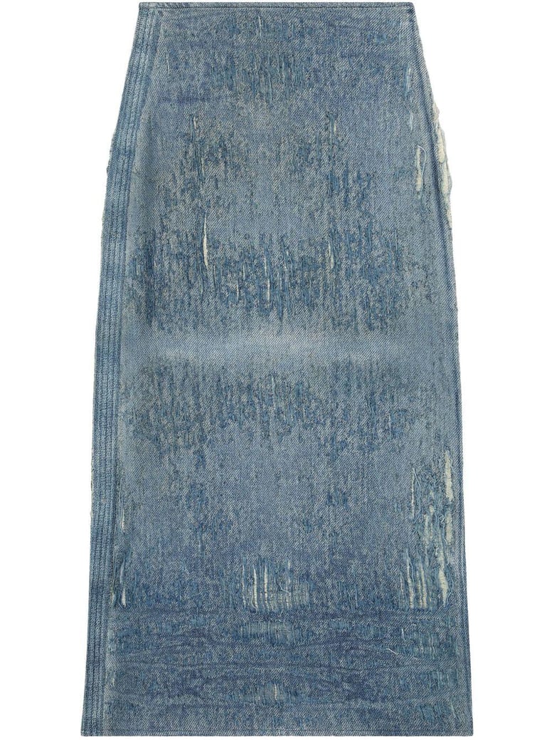 stylish cotton-blend denim skirt by Selfnex
