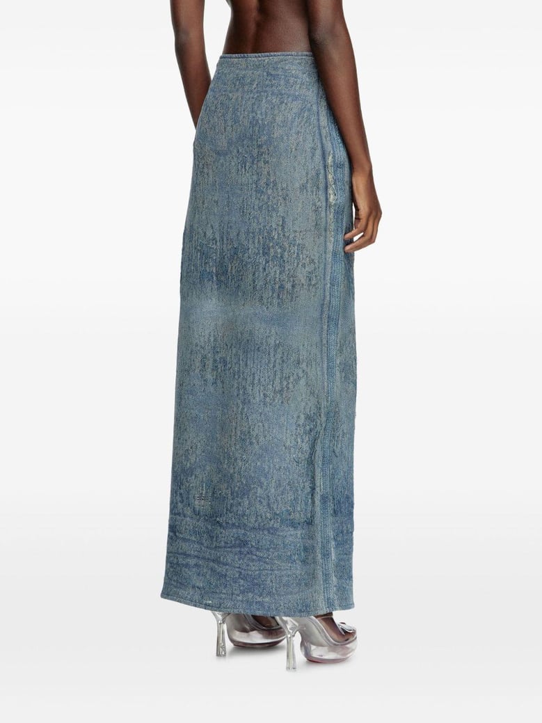 stylish cotton-blend denim skirt by Selfnex