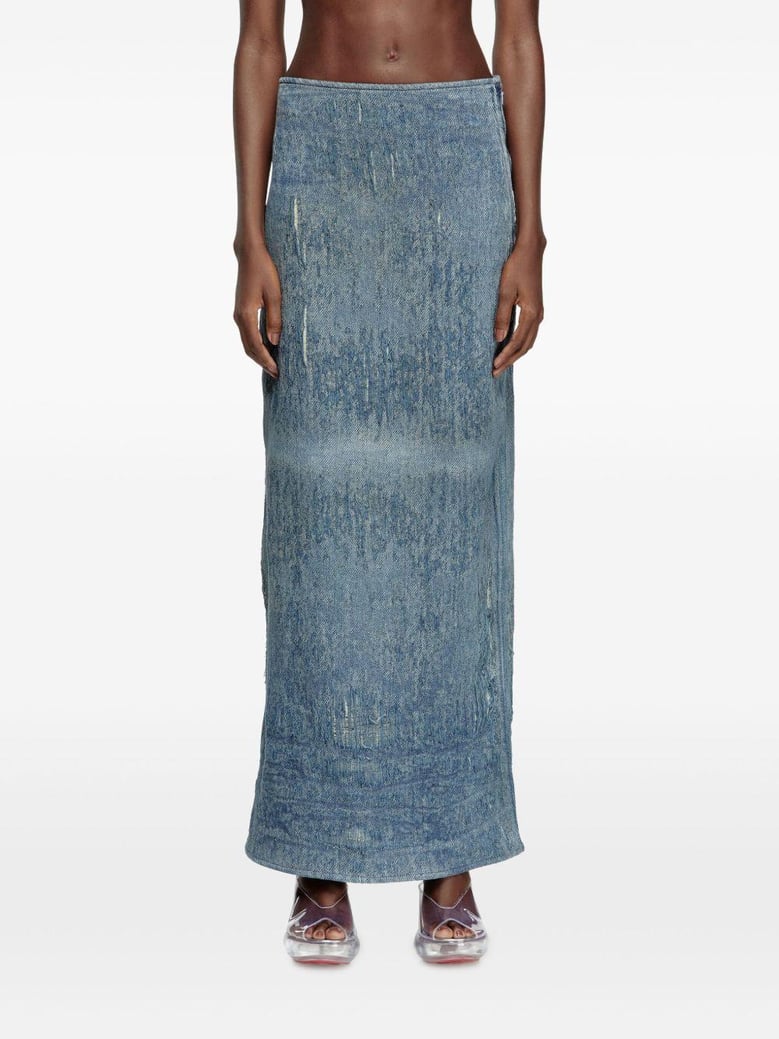 stylish cotton-blend denim skirt by Selfnex