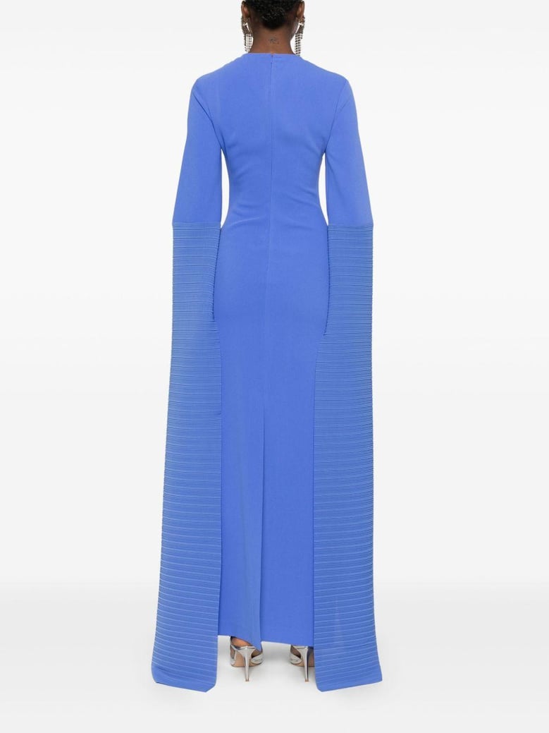 elegant full-length polyester dress by Selfnex
