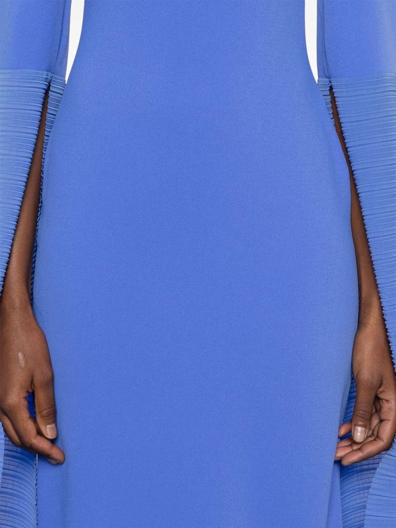 elegant full-length polyester dress by Selfnex