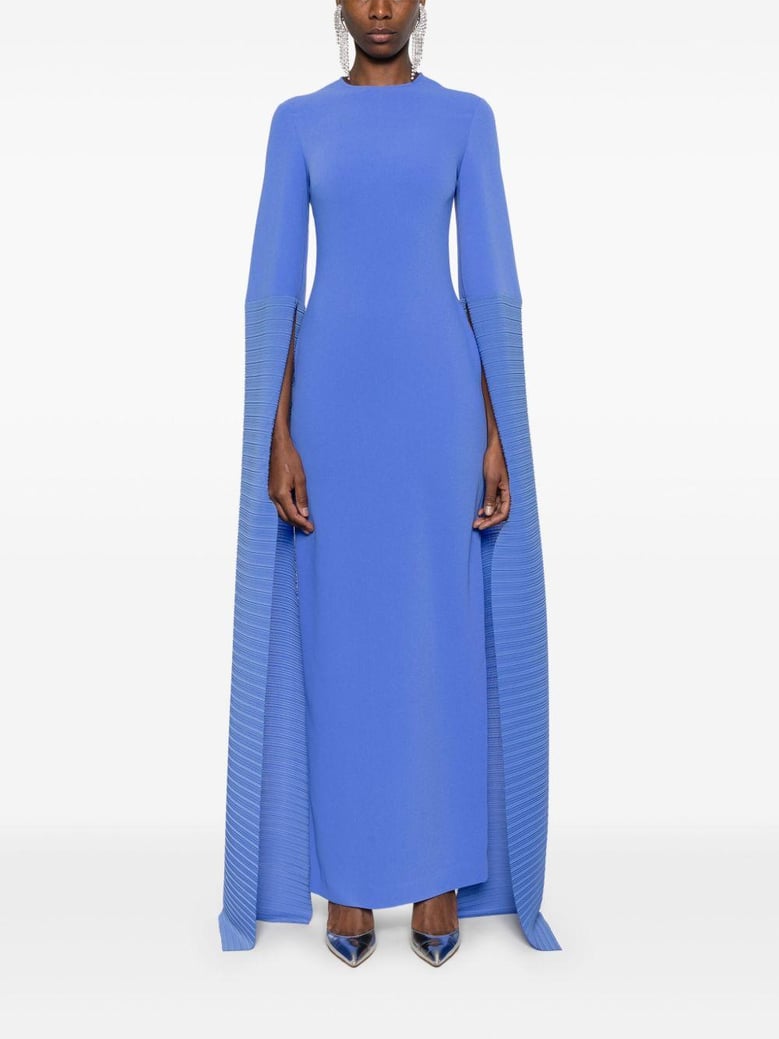 elegant full-length polyester dress by Selfnex
