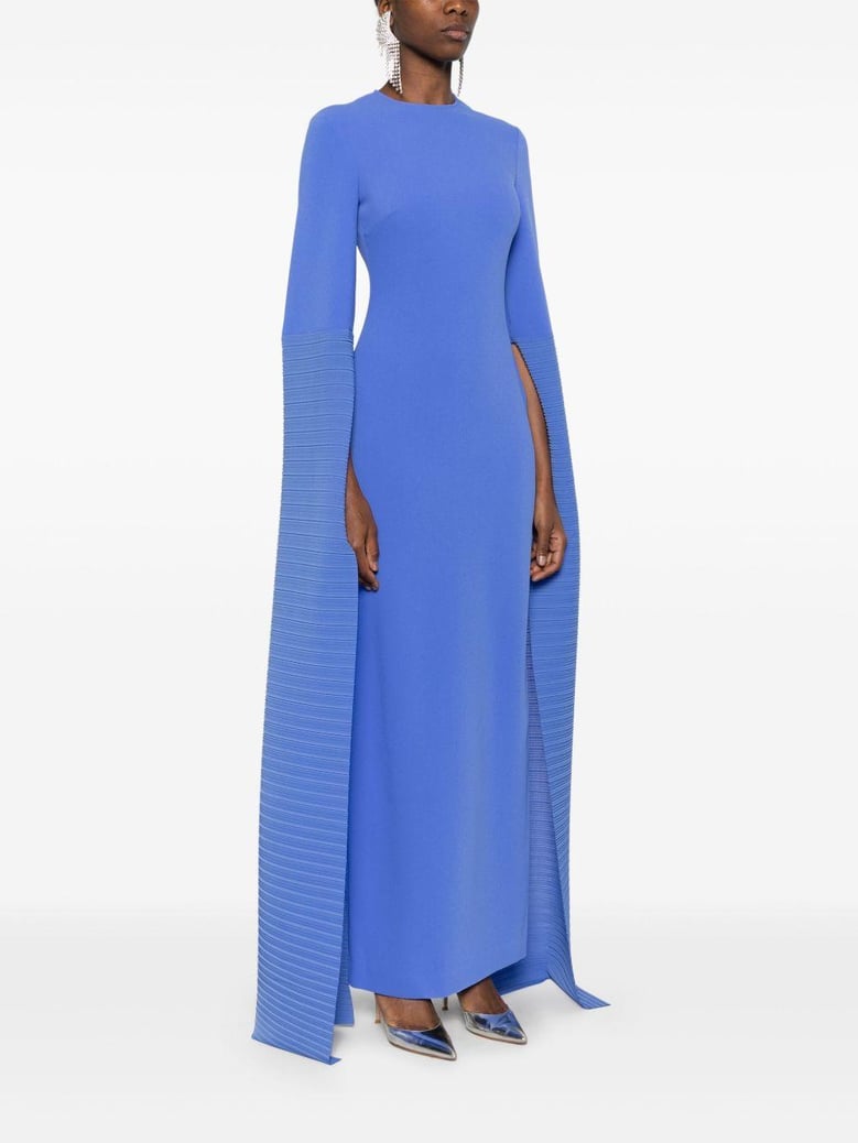 elegant full-length polyester dress by Selfnex
