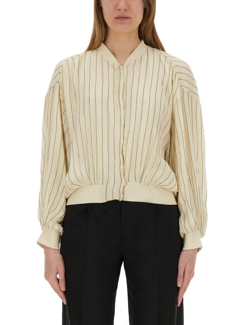 silk bomber jacket by Selfnex