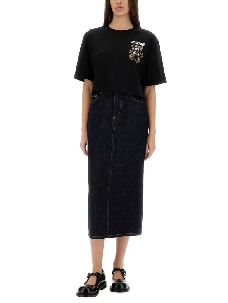 long denim skirt by Selfnex