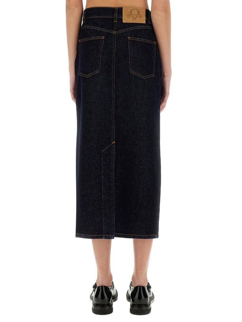 long denim skirt by Selfnex