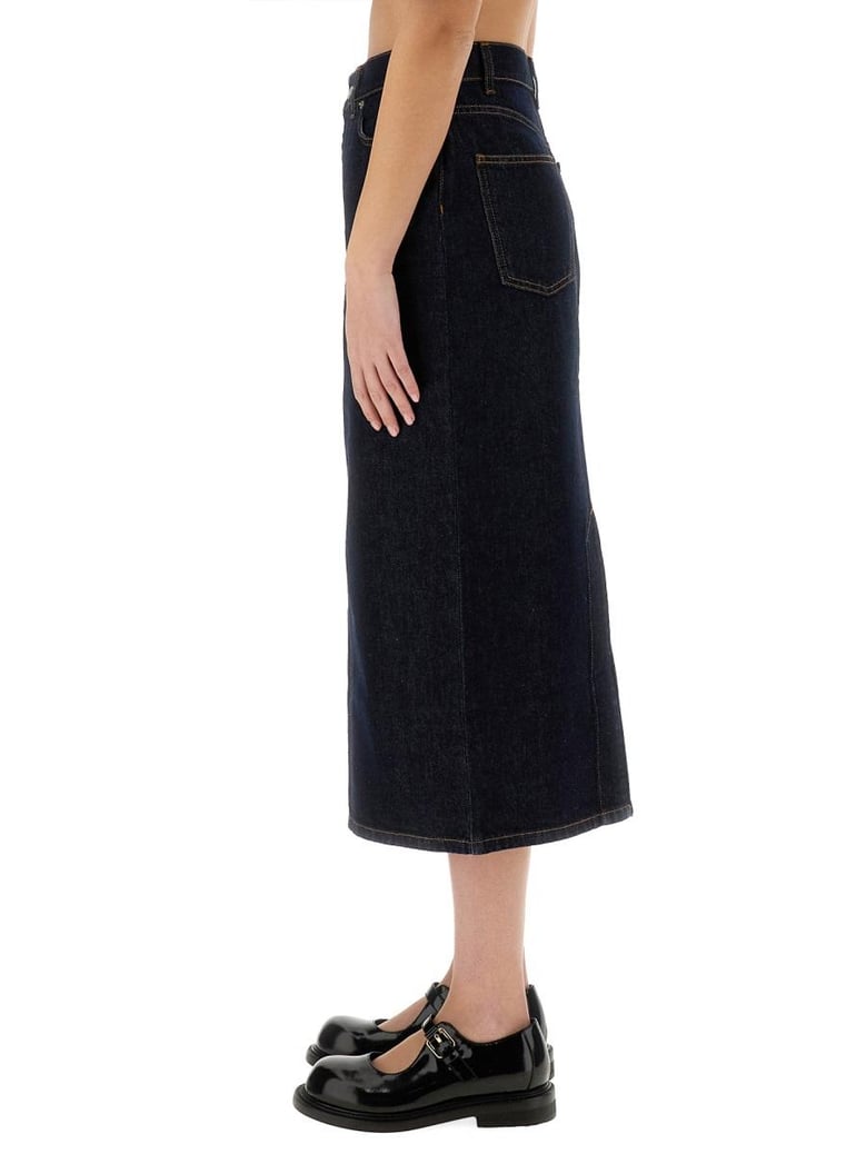 long denim skirt by Selfnex