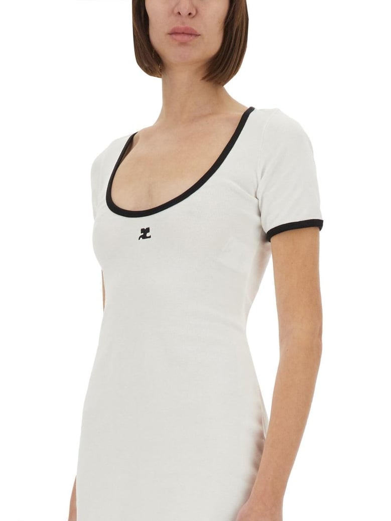 holistic contrast mini dress by Selfnex