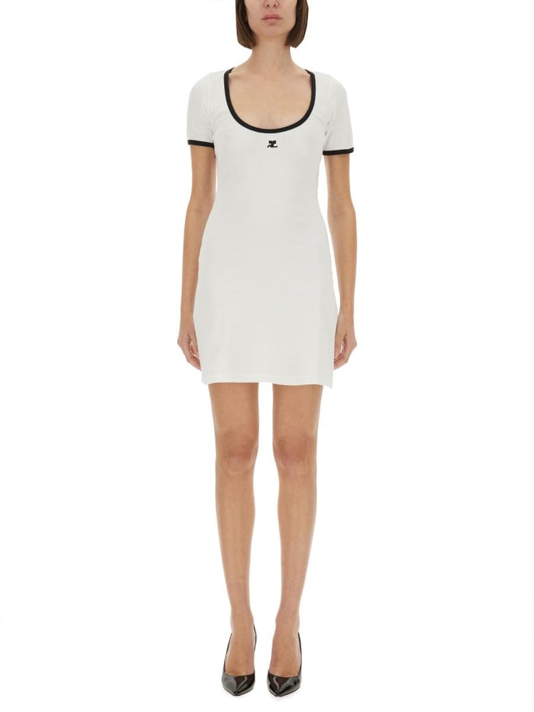holistic contrast mini dress by Selfnex
