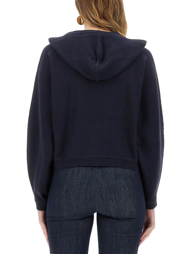 knit sweatshirt with zipper by Selfnex