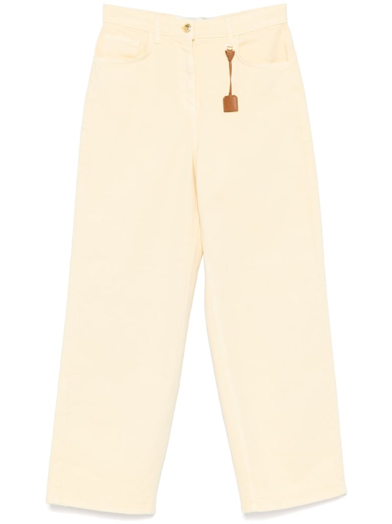 stretch cotton blend trousers by Selfnex