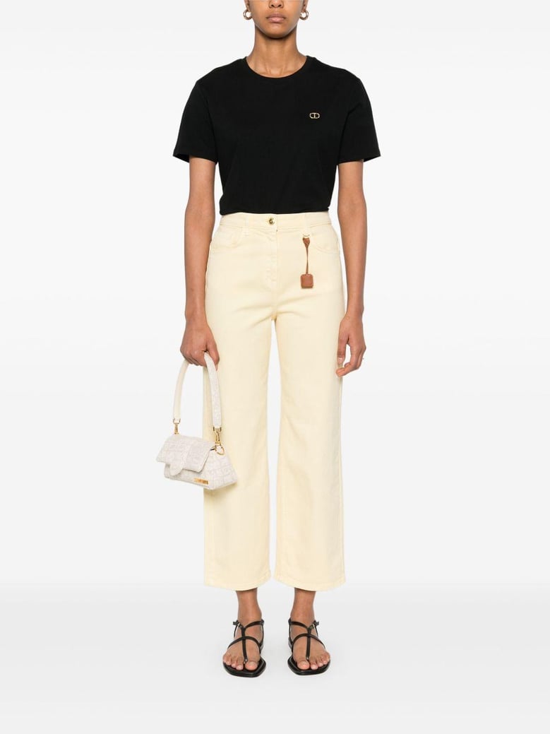 stretch cotton blend trousers by Selfnex