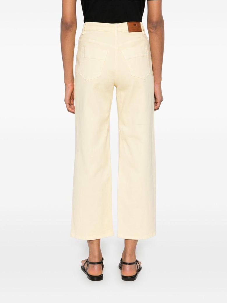 stretch cotton blend trousers by Selfnex