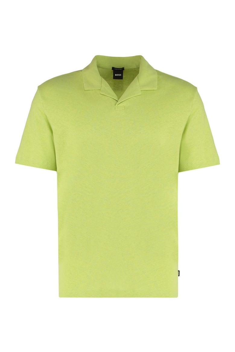 cotton-linen polo shirt by Selfnex