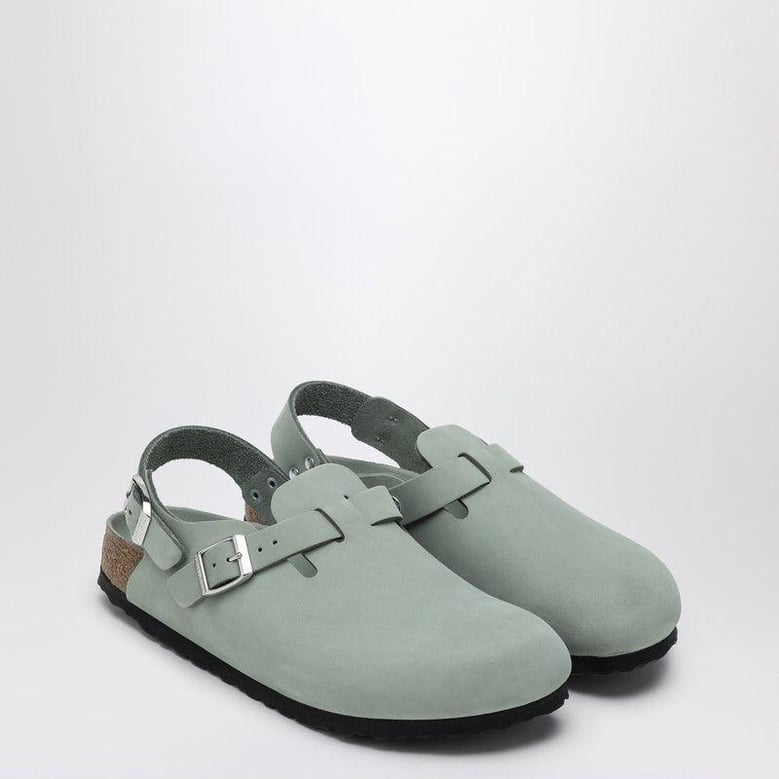 sage coloured suede tokyo slipper by Selfnex