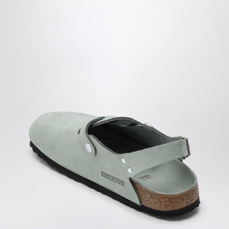 sage coloured suede tokyo slipper by Selfnex