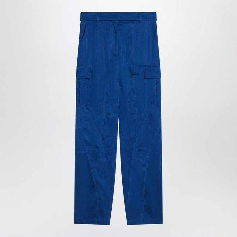 electric blue cargo trousers by Selfnex
