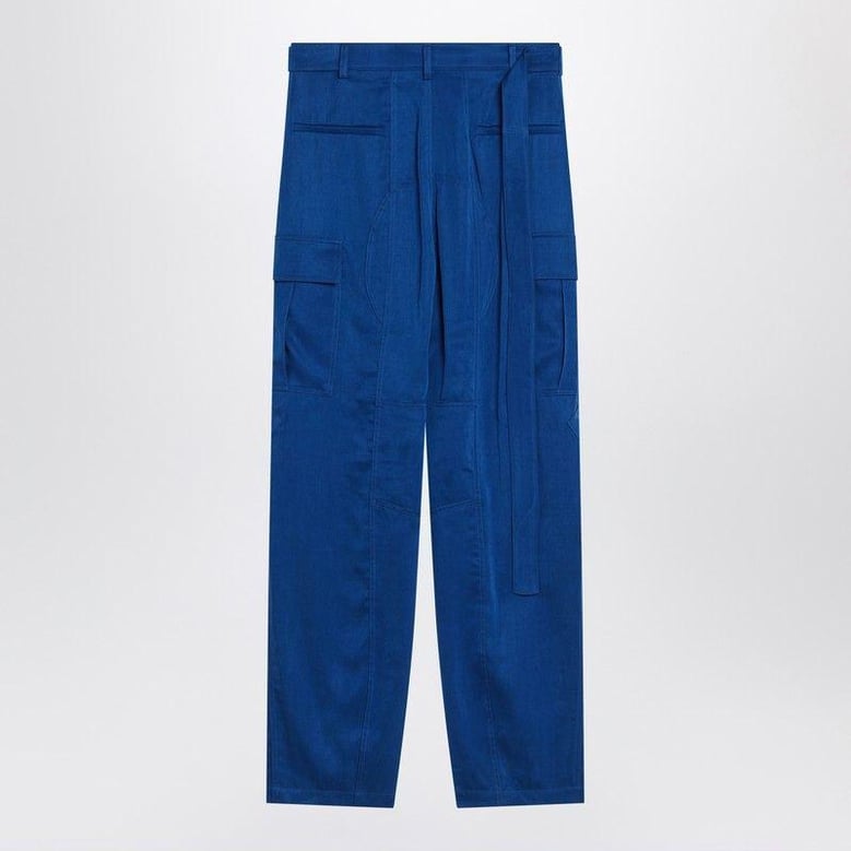 electric blue cargo trousers by Selfnex