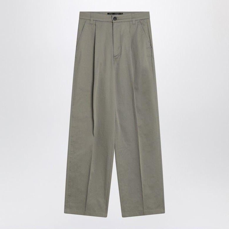 sage green cotton trousers by Selfnex