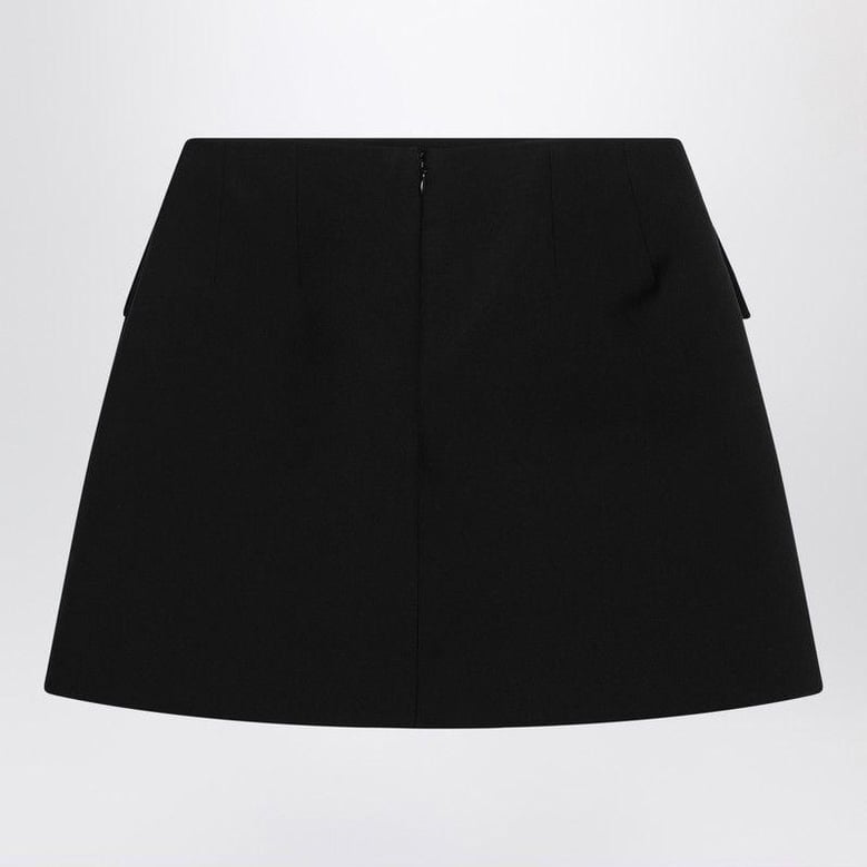 black wool mini skirt by Selfnex